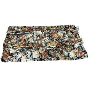 Vintage Window Puff Valance Pair Made in USA Cottagecore Floral Shabby Chic